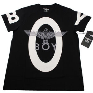 BOY London Shirt Mens Large Black Eagle Logo O Graphic Streetwear Punk Tee 1311
